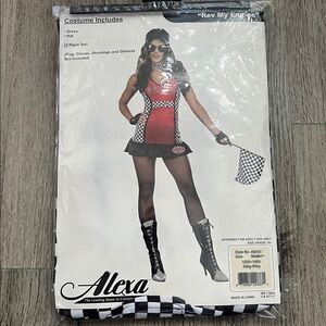 Alexa Racing Costume Dress with Hat size medium NWT